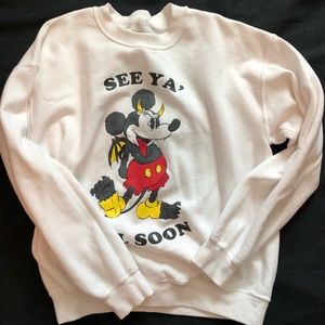 Kill Brand white Mickey sweatshirt - size medium